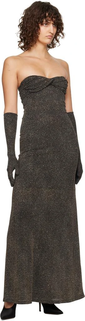 Beaufille Black & Gold Anise Maxi Dress 4