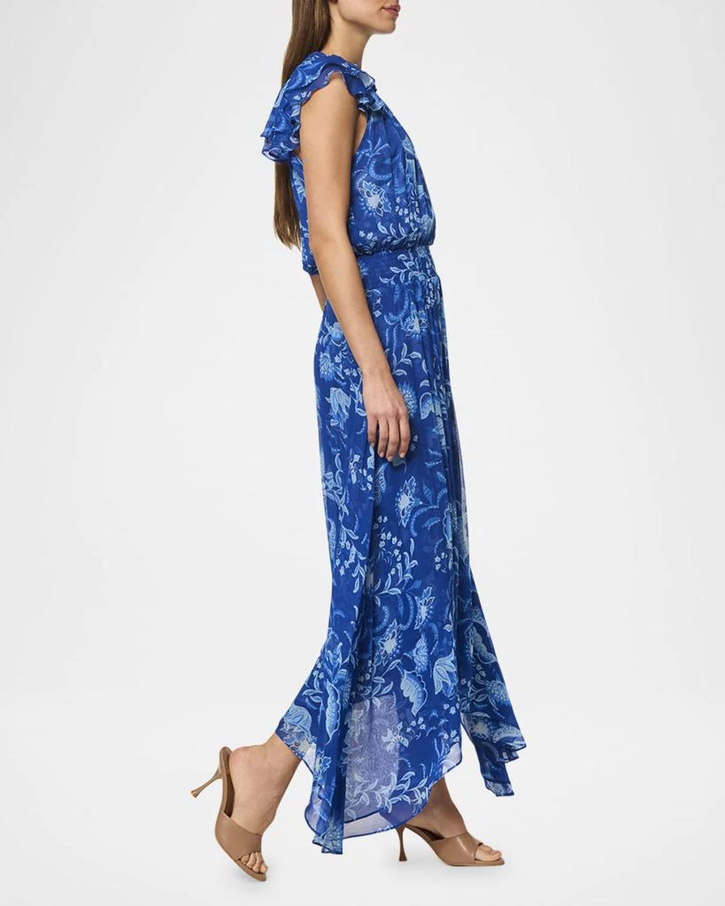 MISA Mariposa Chiffon Midi Dress 5