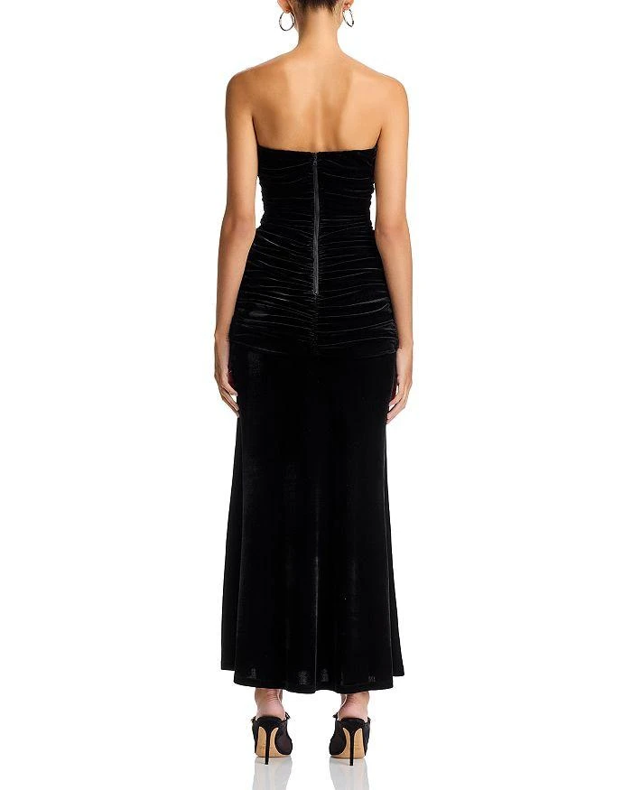 Bardot Elvira Velvet Plunging Neck Dress 4