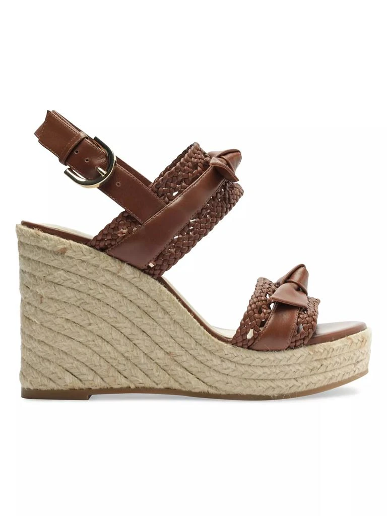 Alexandre Birman Clarita Tresse Leather Wedge Sandals 1