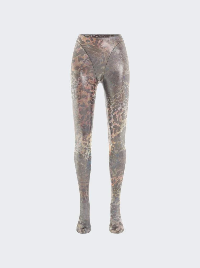 Mugler Printed Mesh Tights 1