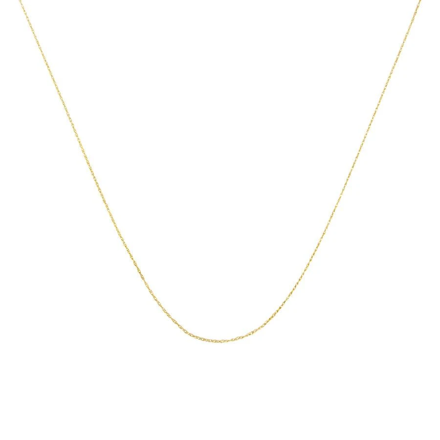 Haus Of Brilliance Solid 10k Yellow Gold 0.5MM Rope Chain Necklace. Unisex Chain - Size 16" Inches