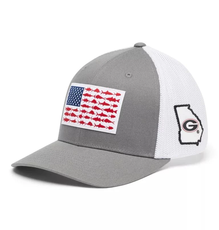 Columbia Columbia PFG Mesh  Fish Flag Ball Cap - Georgia- 1