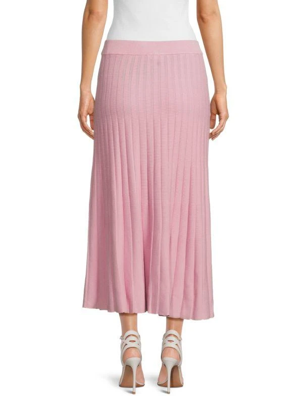 Saks Fifth Avenue Pleated Midi A-Line Skirt 2