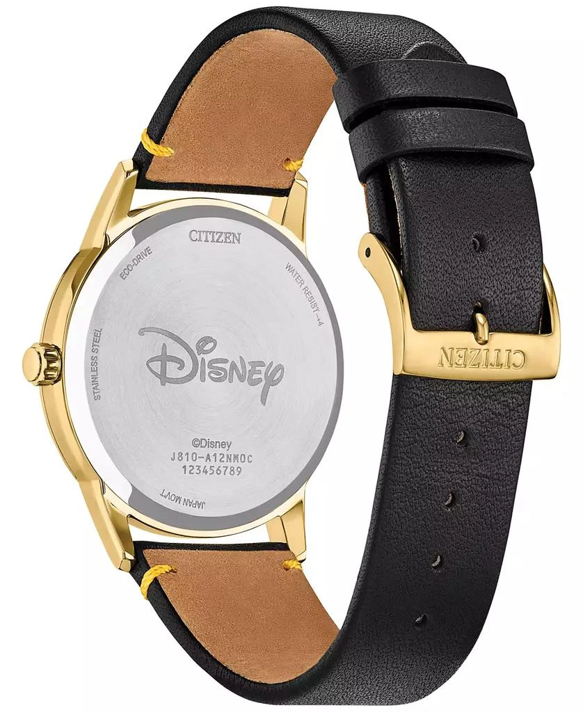 Citizen Eco-Drive Men's Disney Donald Duck Seeing Stars Black Leather Strap Watch 40mm 3