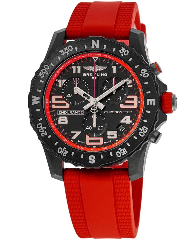 BREITLING Breitling Professional Endurance Pro Chronograph Black Dial Breitlight Red Rubber Strap Unisex Watch X83310D91B2S1 1