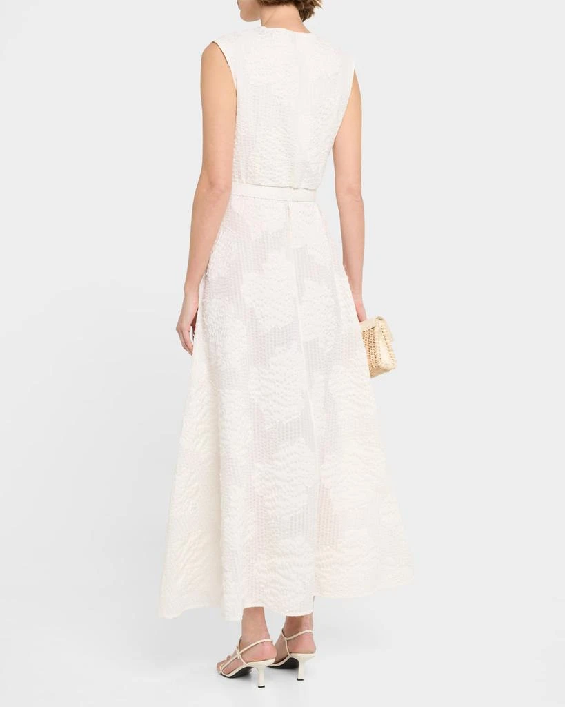 Evi Grintela Caroline Seersucker Fil Coupe Poplin Maxi Dress 3