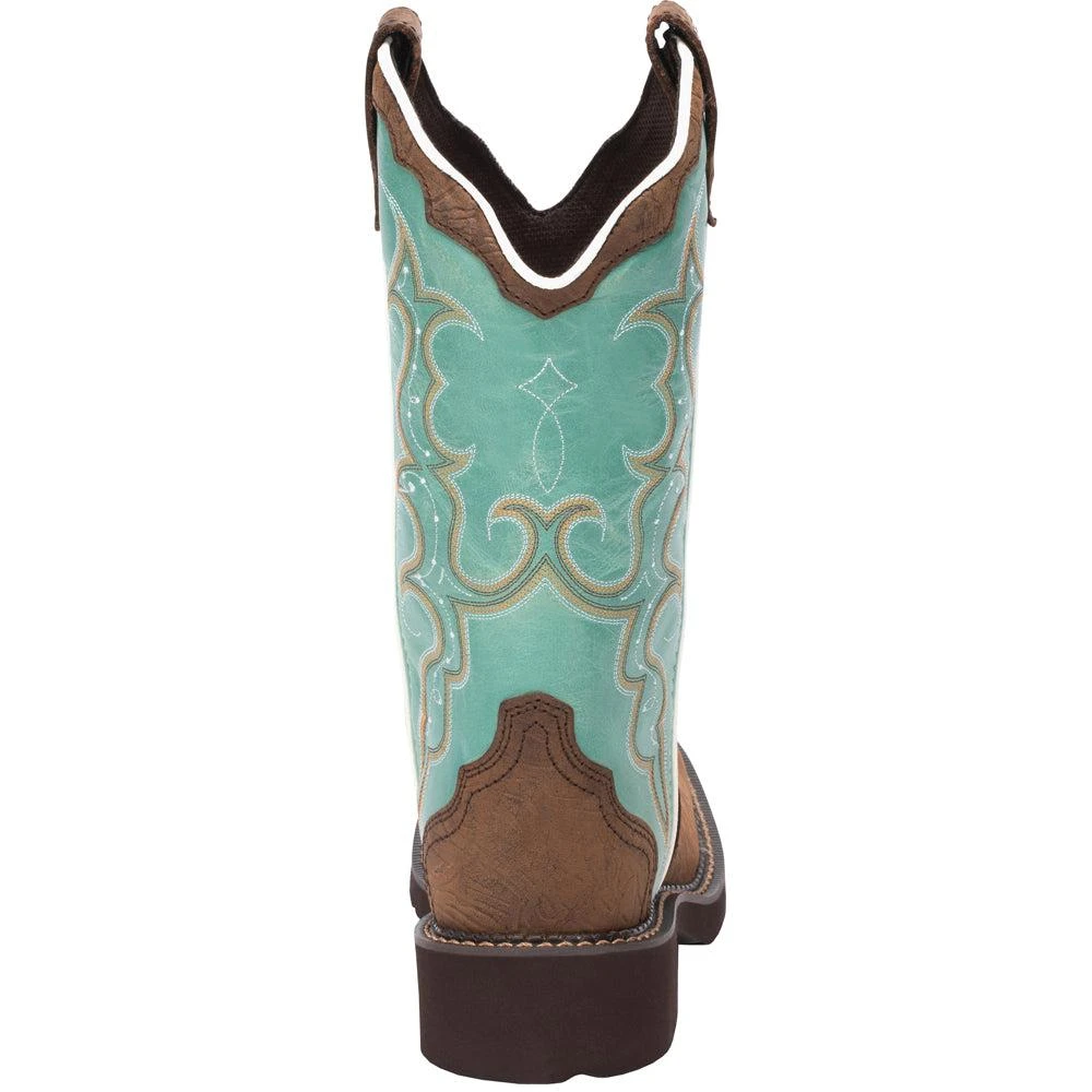 Justin Boots Raya Embroidered Square Toe Cowboy Boots 3