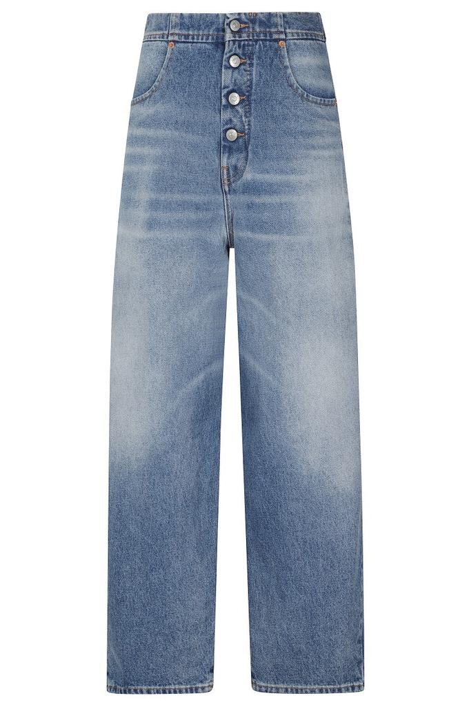 MM6 High-Waisted Light Blue Straight Leg Jeans