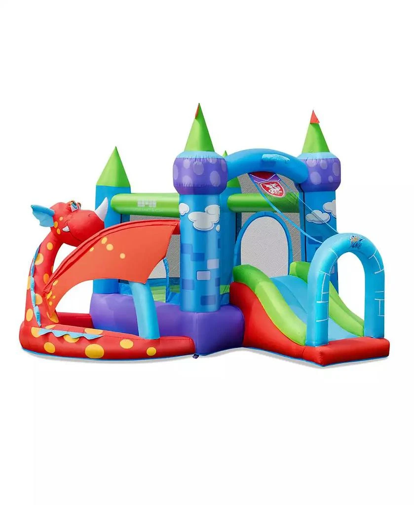 Mecale Kids Inflatable Bounce House Dragon Jumping Slide Bouncer Castle