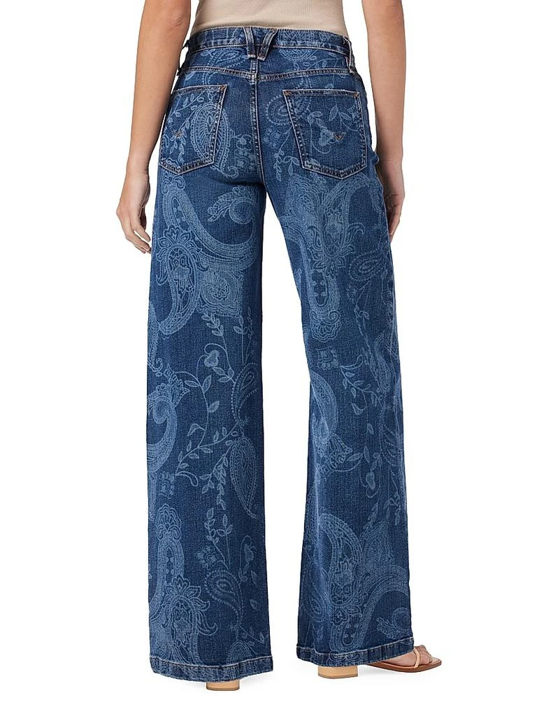 Hudson Jodie Paisley Wide-Leg Jeans 6