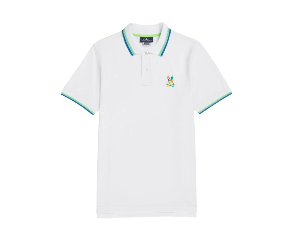 Men's Big Tall Hilsboro Collar Stripe Polo Shirt B9K104W1PC-WHT