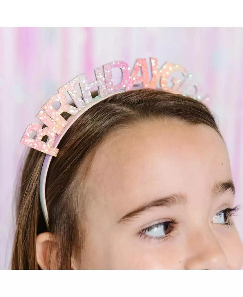 Sweet Wink Child Girl
s Pastel Rainbow Birthday Girl Headband 4