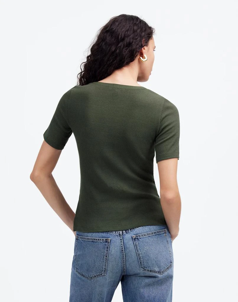 Madewell Ribbed Lace-Up Short-Sleeve Tee 4