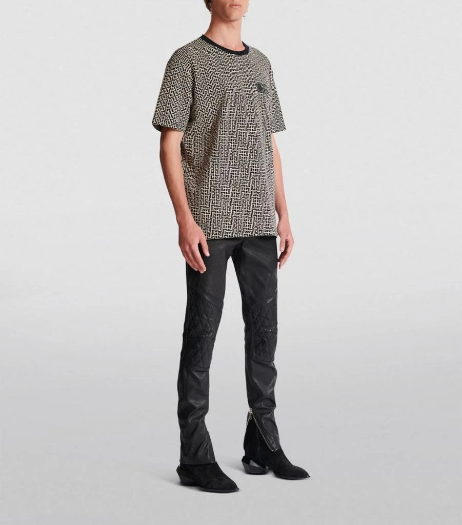 Balmain Jacquard Monogram T-Shirt 5