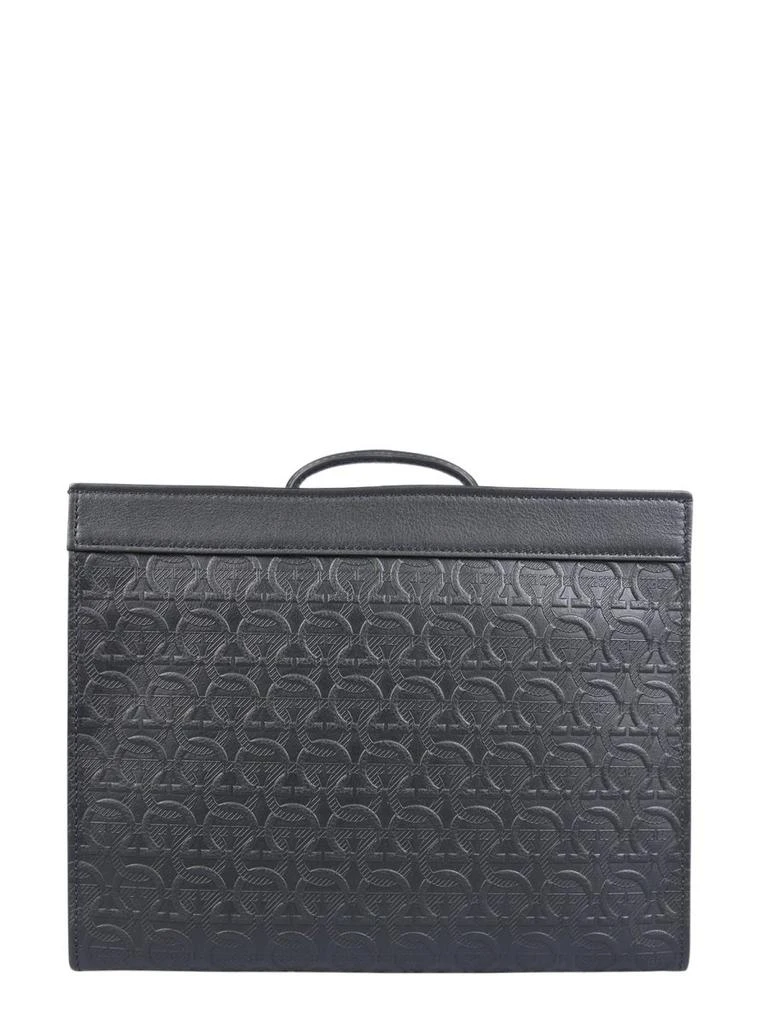 Salvatore Ferragamo Ferragamo Gancini Embossed Clutch Bag 2