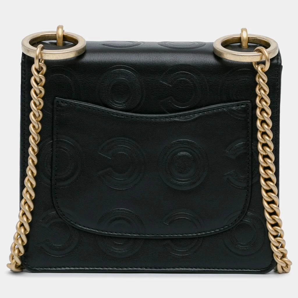 Chanel Chanel Black Leather Mini Square Coco Embossed Flap Bag 4