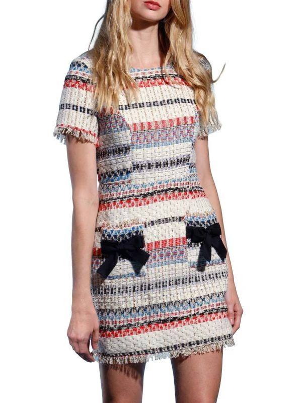 Walter Baker Jada Tweed Frayed Minidress 1