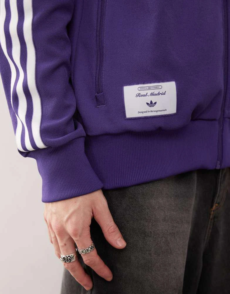 Adidas adidas Originals Real Madrid Terrace Icons Track Top in purple 2