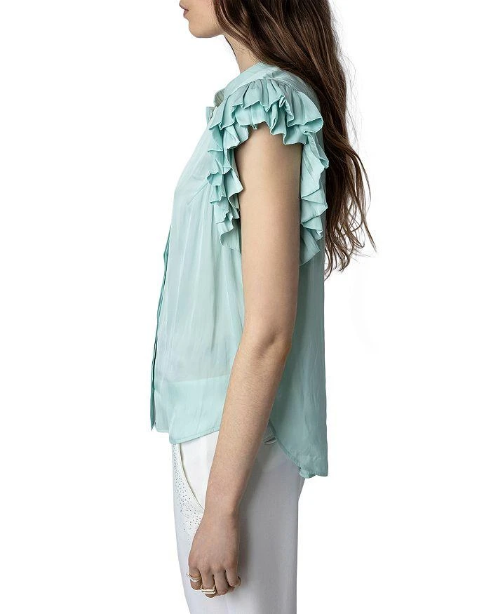 Zadig&Voltaire Tiza Ruffled Sleeve Top 3