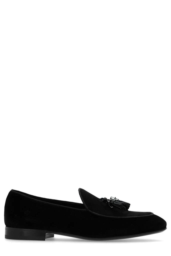 Salvatore Ferragamo Ferragamo Tassel Detailed Velvet Loafers 1
