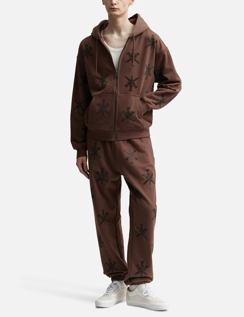 UNKNOWN Brown Black Rhinestone Hoodie 5
