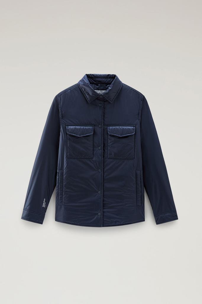 Woolrich Padded Overshirt in Recycled Pertex Quantum - Women - Blue
