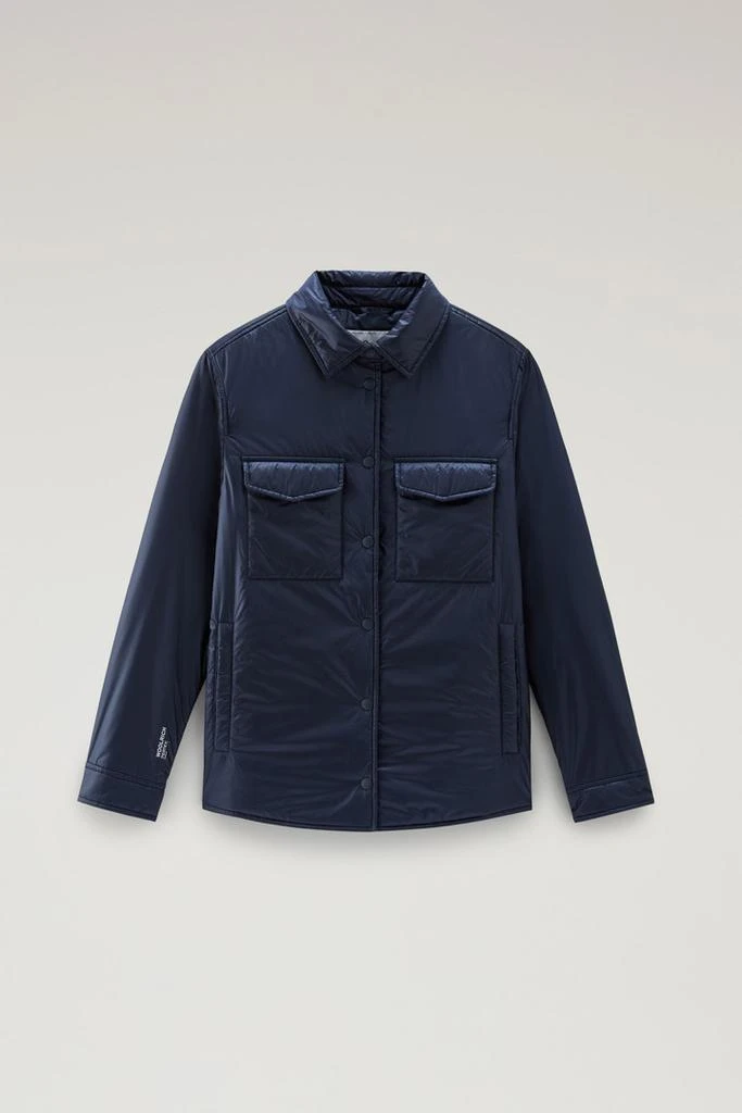 Woolrich Padded Overshirt in Recycled Pertex Quantum - Women - Blue 1