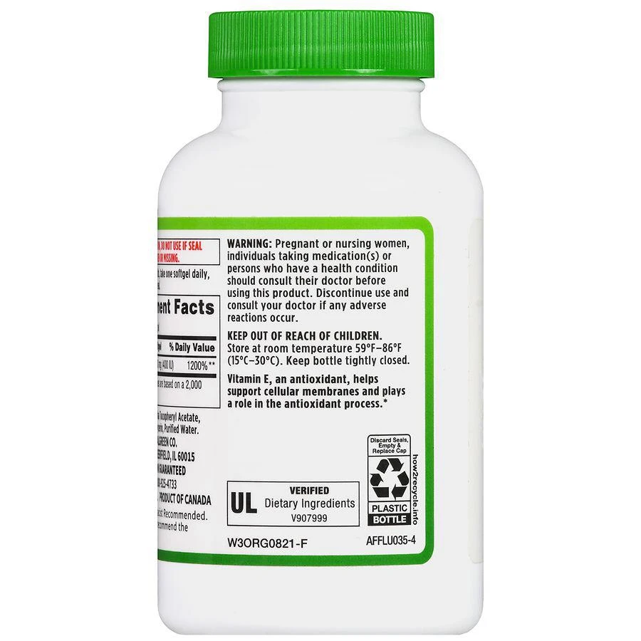 Walgreens Vitamin E 180 mg Softgels 4