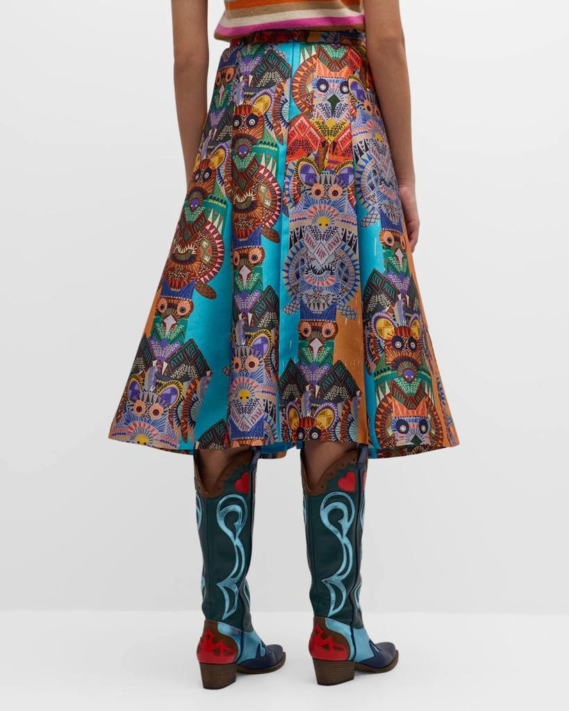 Maison Common Totem Pole Printed Midi Skirt 6