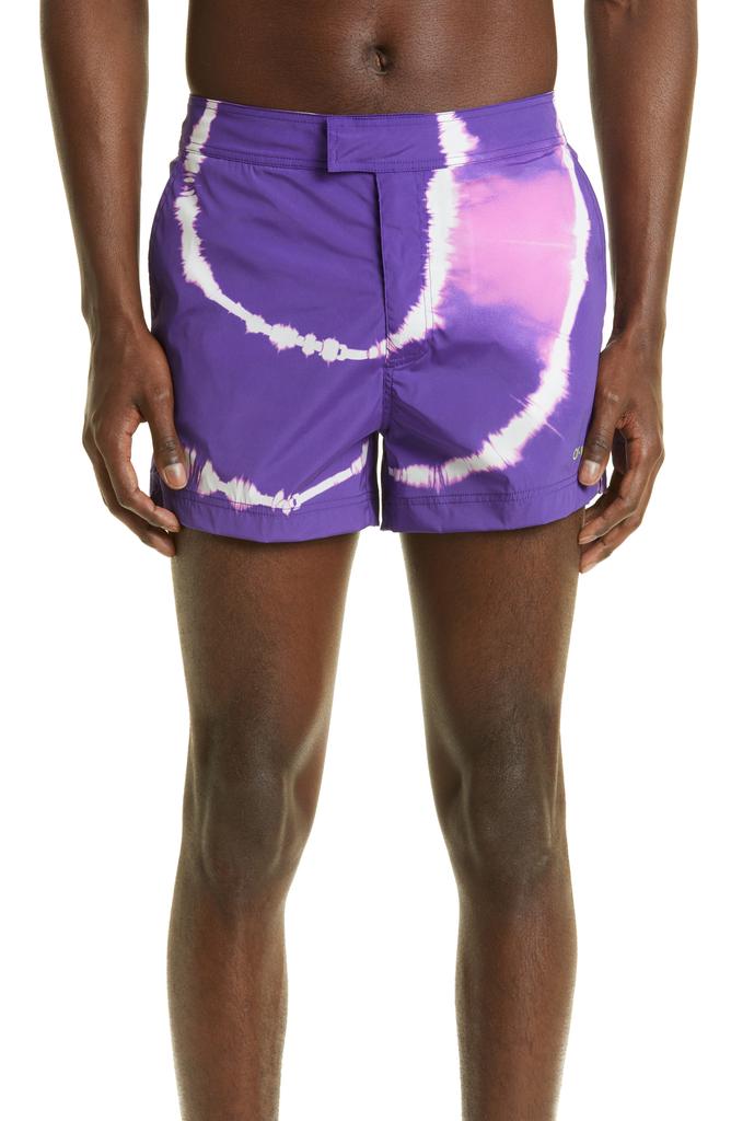 Off-White Sunrise Tie Dye Swim Trunks