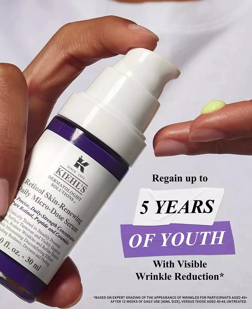 Kiehl's Micro-Dose Anti-Aging Retinol Serum with Ceramides and Peptide, 1-oz. 4