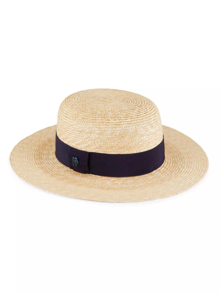 Raffaello Bettini Florentine Straw Canotier Hat 1