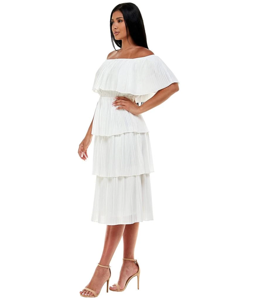 Bebe Off Shoulder Tiered Dress 2