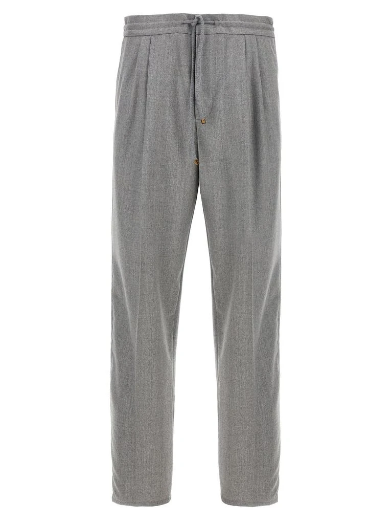Brunello Cucinelli Brunello Cucinelli Pleated Tapered Leg Trousers from Cettire
