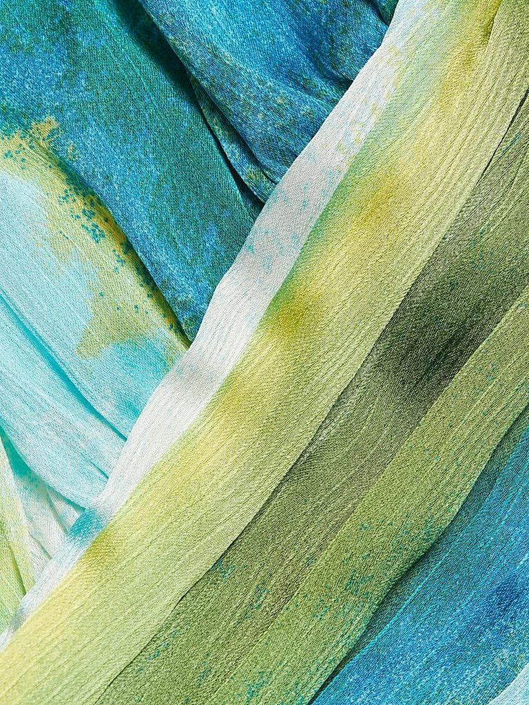 BRONX AND BANCO Bedouin Coastal Abstract Silk-Blend Tie-Waist Minidress 7