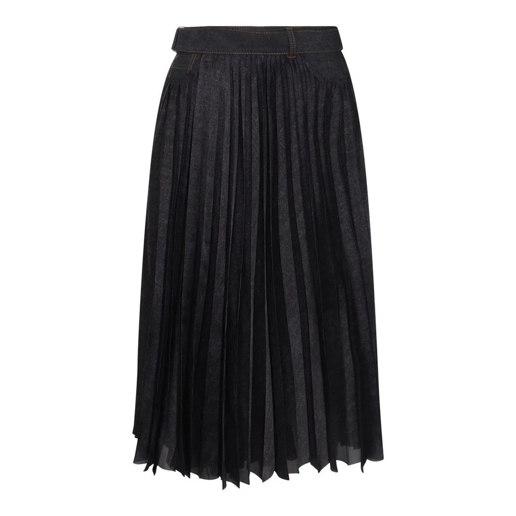 Sacai Sacai Pleated Midi Skirt 1