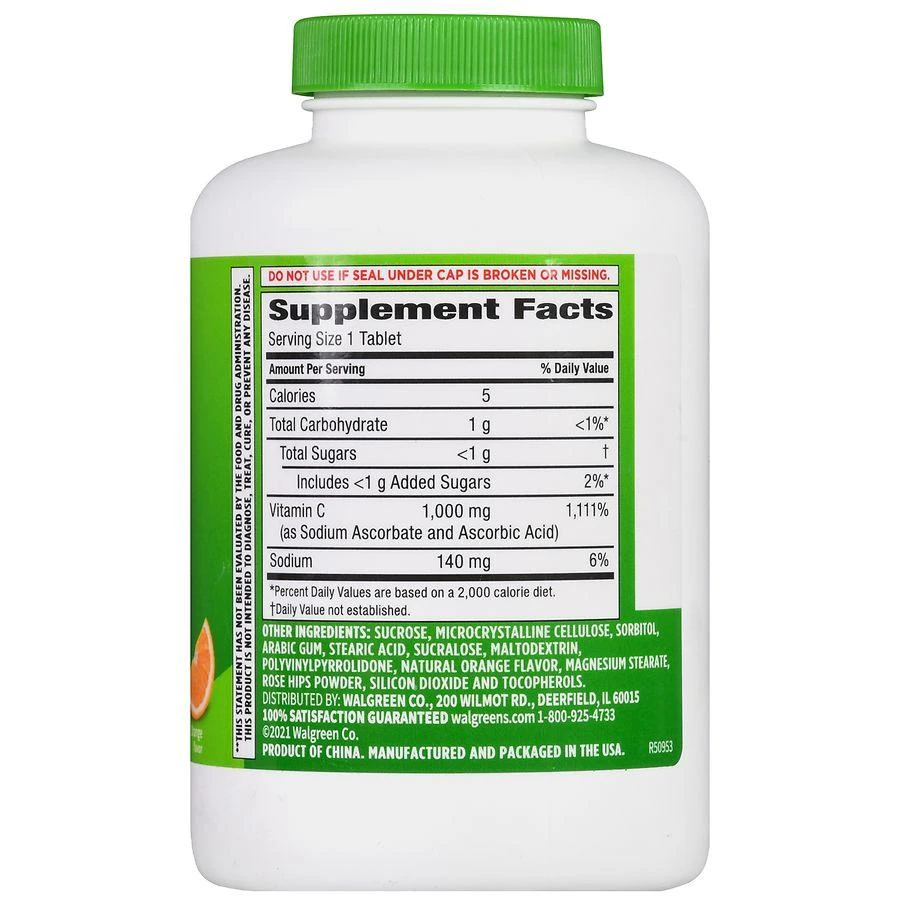 Walgreens Vitamin C 1000 mg Chewable Tablets Orange 3
