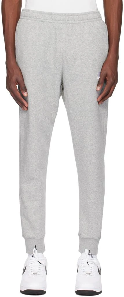 NIKE Gray Embroidered Sweatpants 1