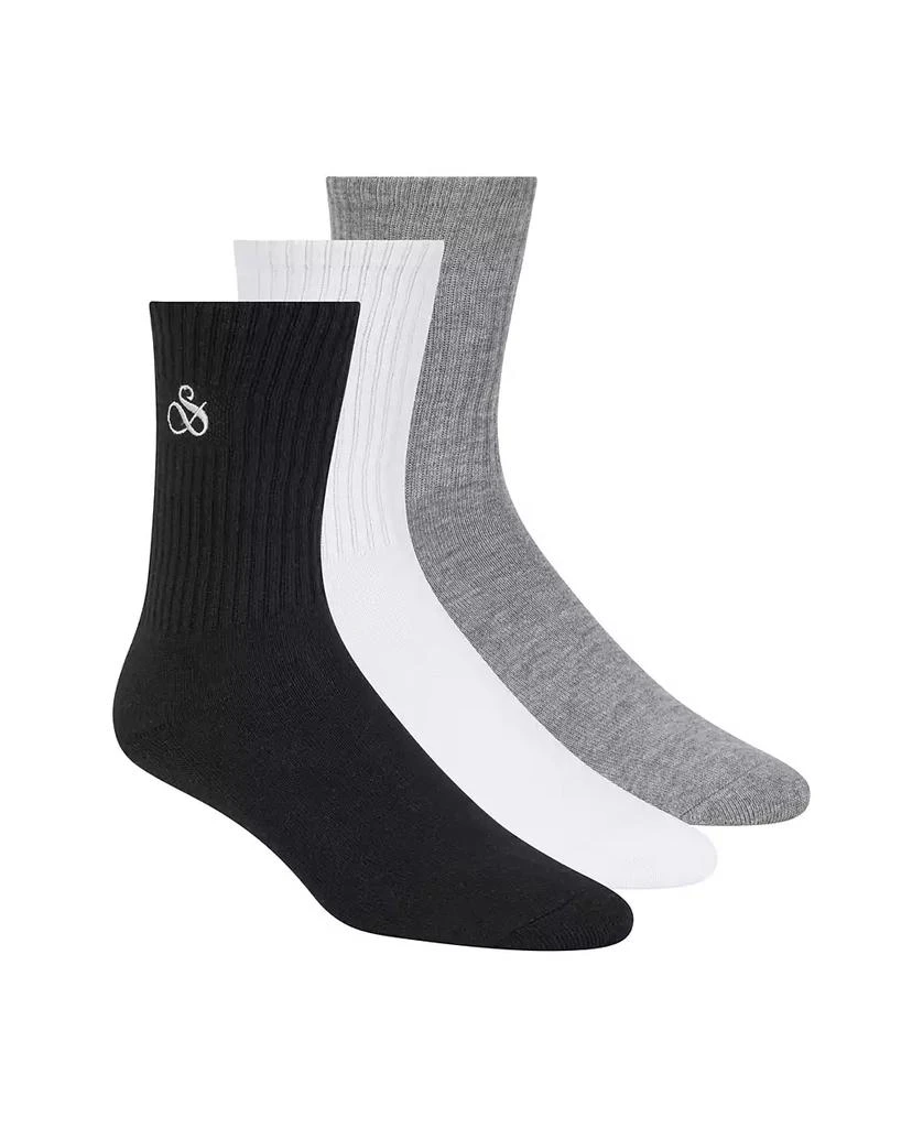 Scotch & Soda Men's 3-Pack Ribbed Cushion Crew Socks 1