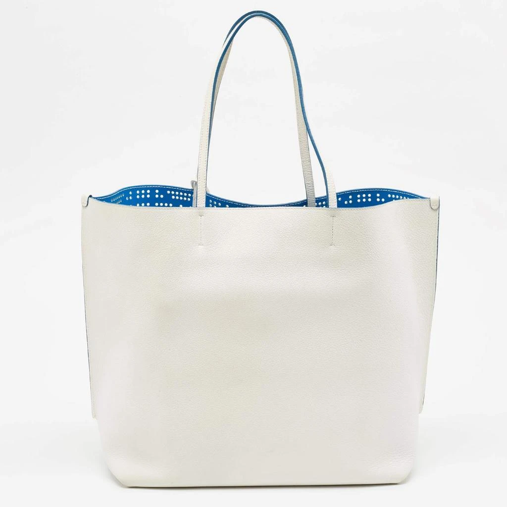 Dior Dior White Cannage Perforated Leather Dioriva Tote 4