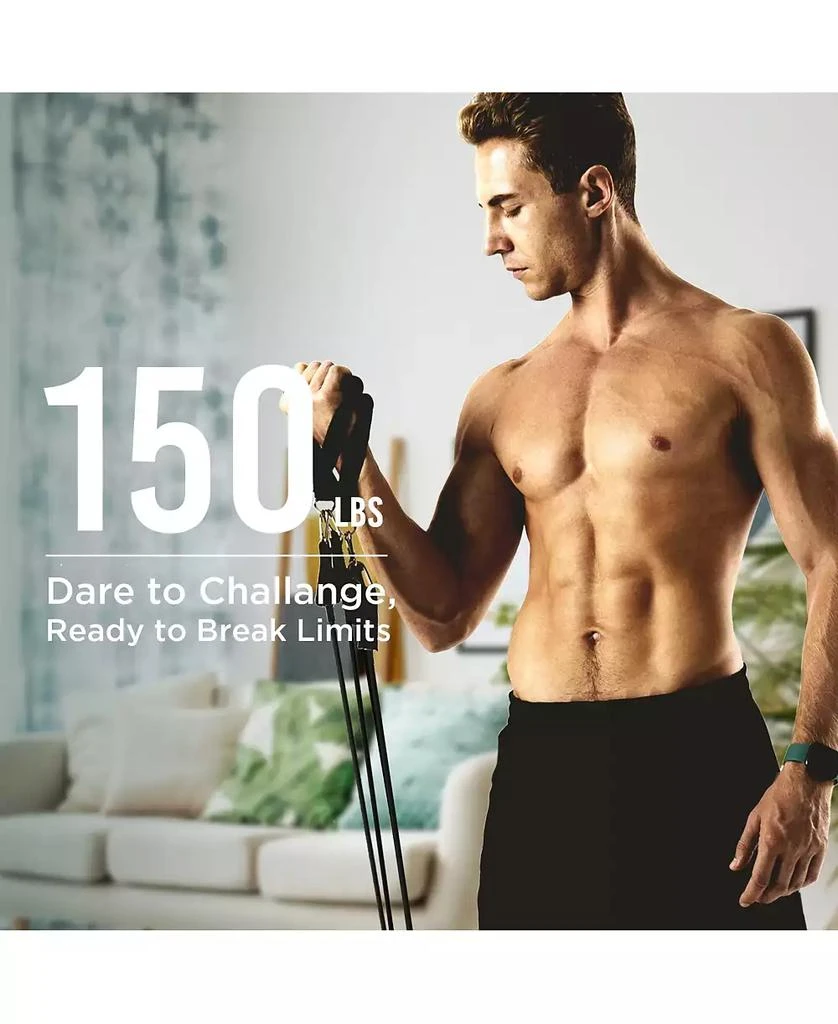 Cowin Resistance Exercise Bands Set Up to 150lb with Door Anchor and Handles Black 2