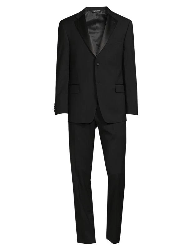 Saks Fifth Avenue Modern-Fit Notch Lapel Wool-Blend Tuxedo 5