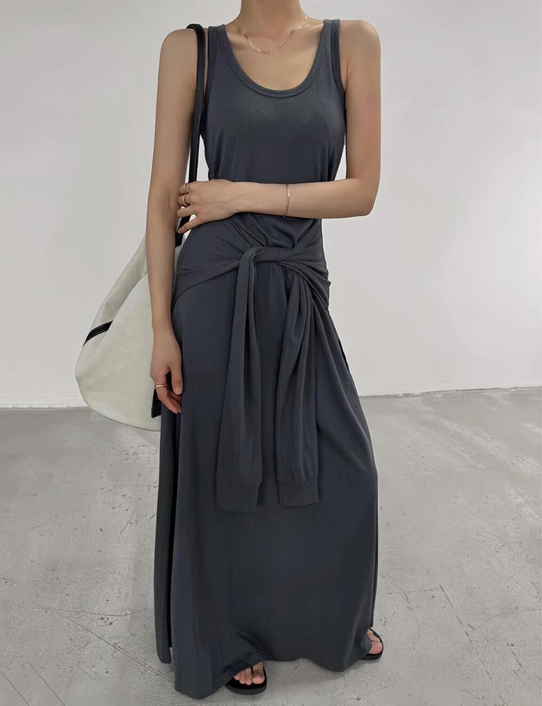 Pixie Market Sleeve Waist-Tie Jersey Maxi Dress 2