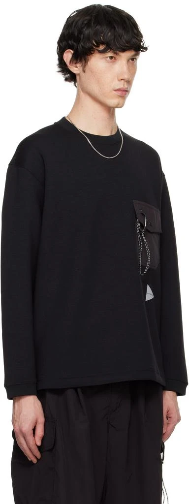 And Wander Black Airly Warm Sweatshirt 2