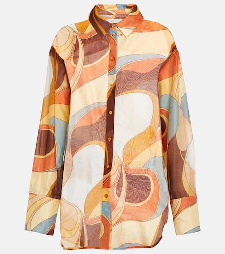 SIR. Printed cotton and silk shirt 1