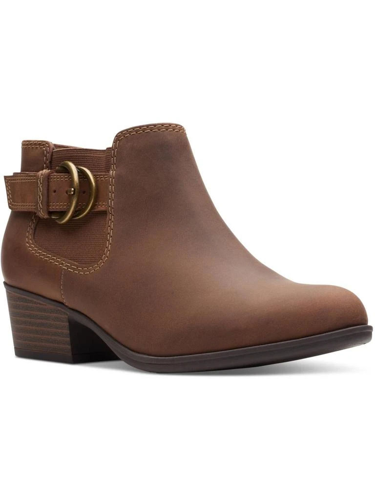 Clarks Adreena Field Womens Leather Slip On Booties 1