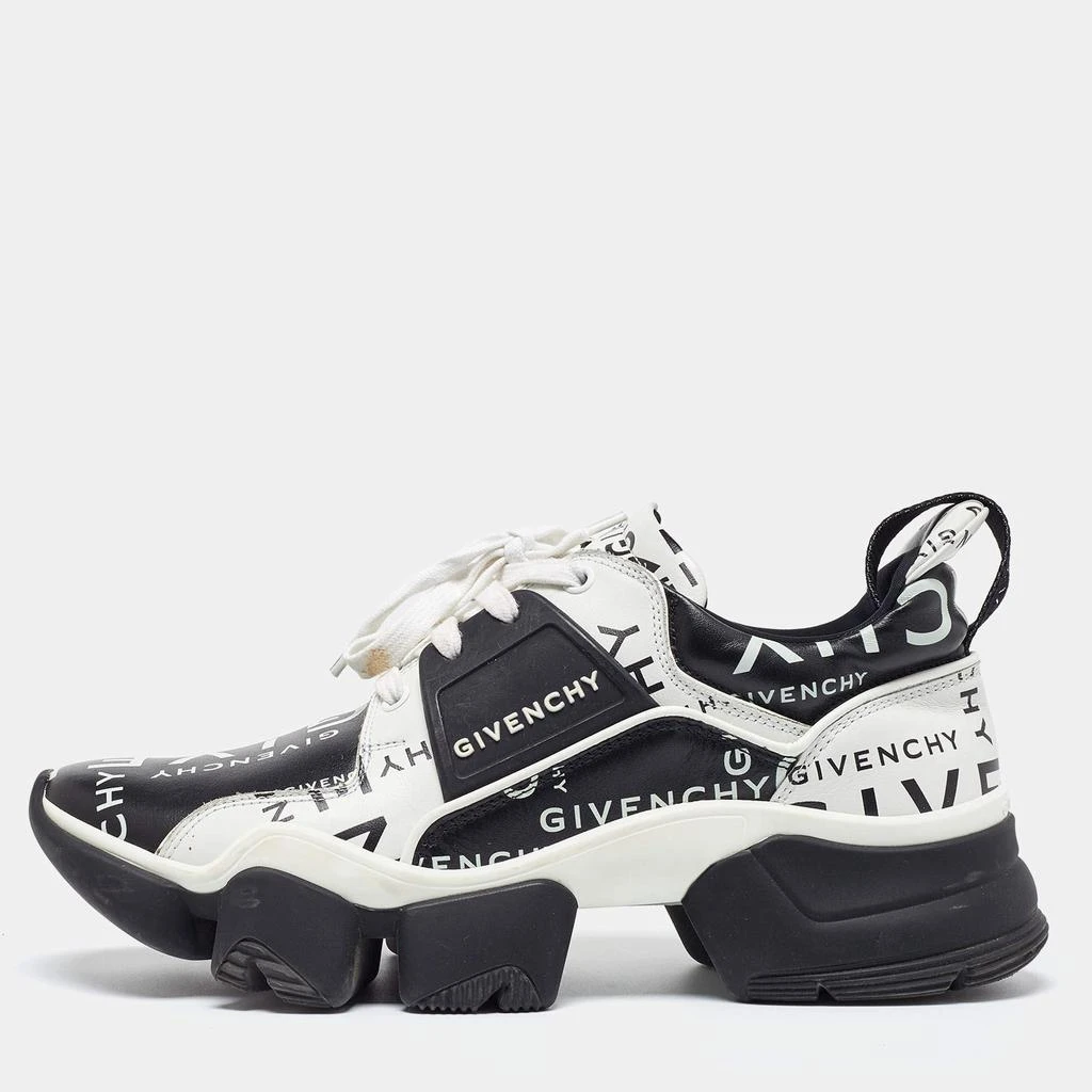 Givenchy Givenchy Black/White Logo Print Leather Jaw Sneakers Size 41 1