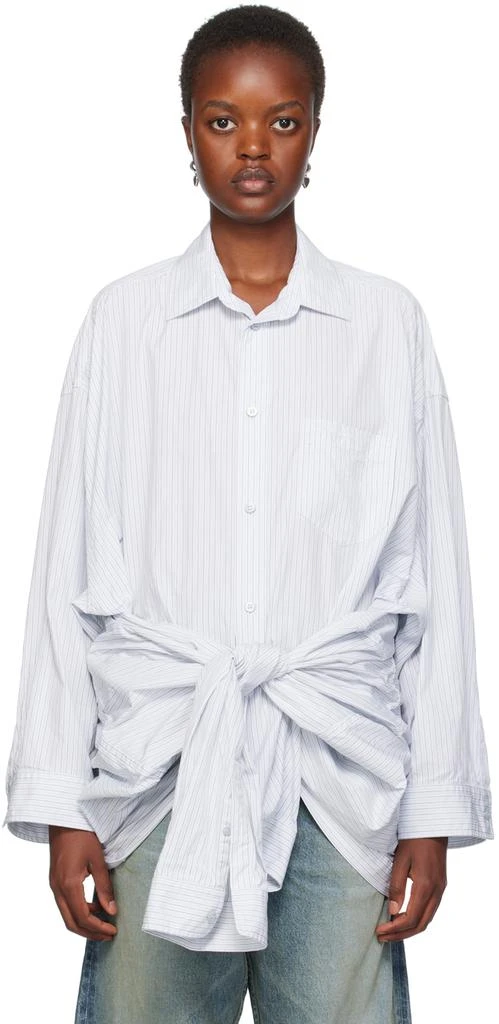 Balenciaga Blue Double Shirt 1