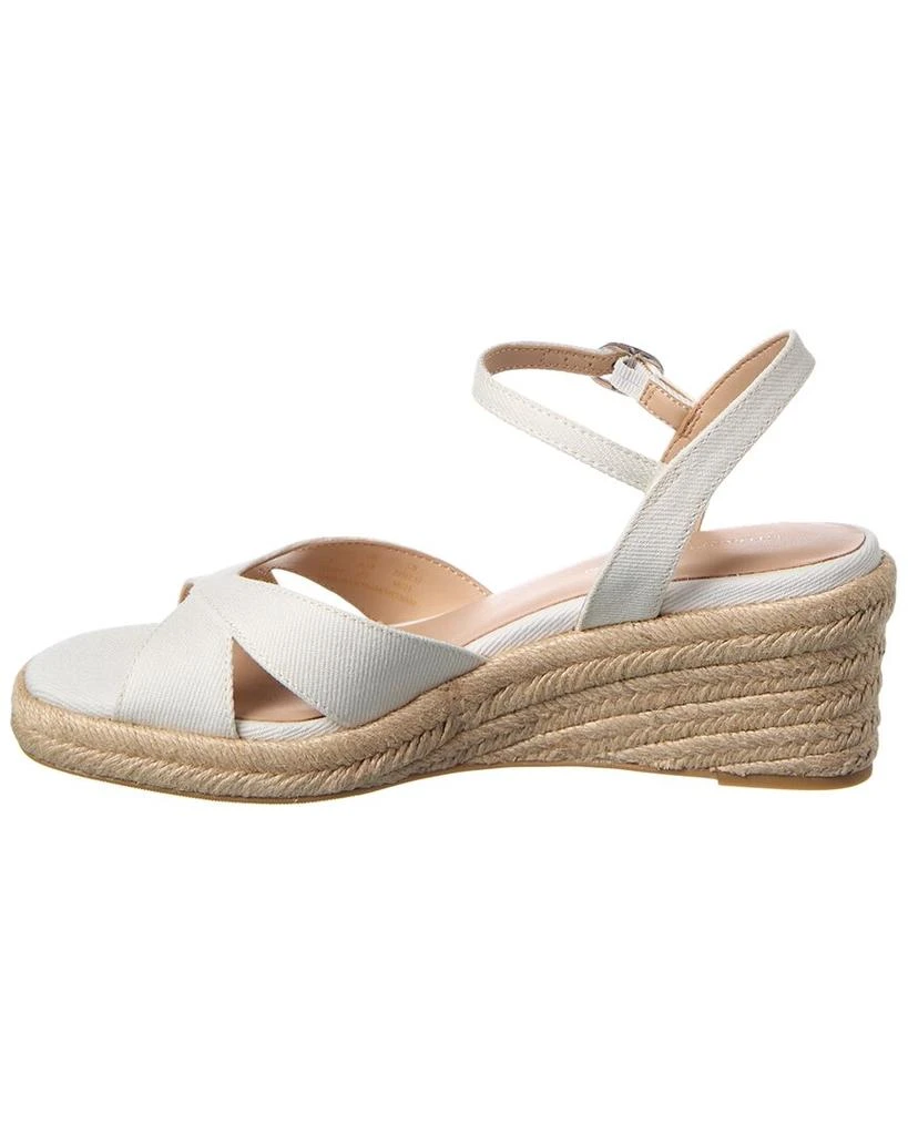 Stuart Weitzman Miami Espadrille Canvas & Leather Wedge 2